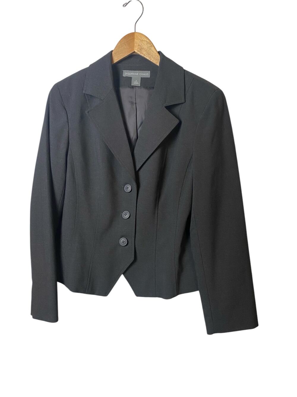 Josephine Chaus Women's Black 3-Button Cropped Jacket Women's Size 6